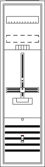 Armoire complète, en saillie, à trois points, A17 1Z, classe de protection II, degré de protection IP31 2CPX054252R9999