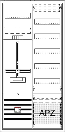 Armoire complète, à encastrer, à trois points, A27 1Z1V5A2OVR 2CPX054253R9999