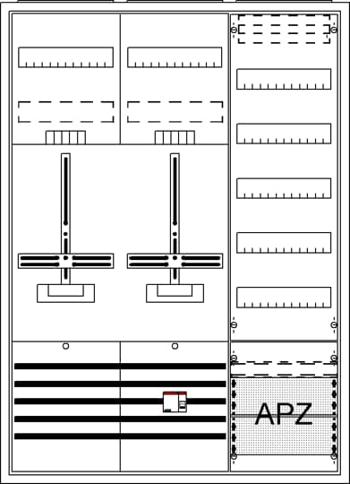 Armoire complète, en saillie, trois points, A37 2Z1V5A2OVR