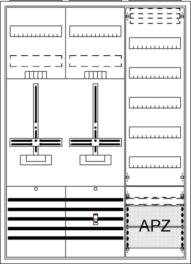 Armoire à compteur équipée