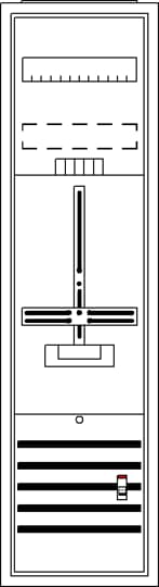 Armoire complète, à encastrer, trois points, A17 1Z, classe de protection II, degré de protection IP31 2CPX054275R9999