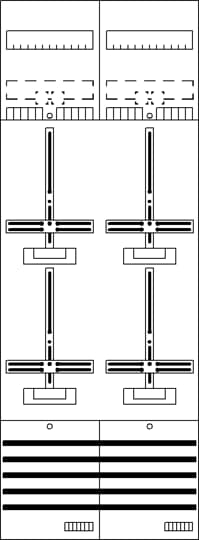 Champ de compteurs 9RE 4Z, préfiltré avec croix de compteur, système réseau TN-S 5 pôles 2CPX054117R9999