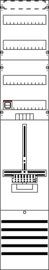 Champ de mesure 9RE 1Z+2RE, pré-câblé avec croix de mesure, système réseau TN-S 5 pôles