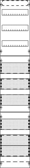 Champ de distribution avec emplacement compteur en saillie 3, zRfZ4, 9RE 2CPX054201R9999