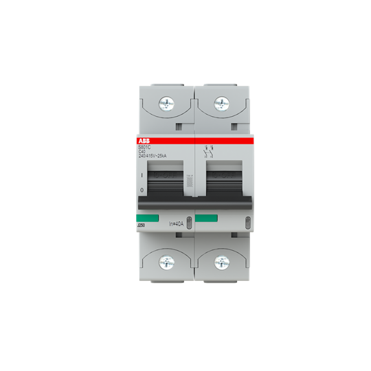 S802C-C40 Hochleist.-Sicherungsautomat, 40A,C,415VAC=Icu 25kA,2P   Zoomed Image