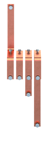Barre de connexion en cuivre 40x10 mm, VBS pour XT5 3P, N en haut, barre en cuivre