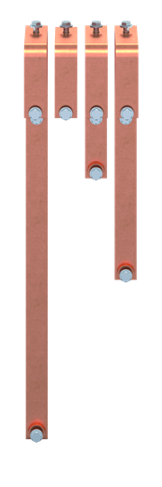 Barre de collecte en cuivre 40x10 mm, VBS pour XT5 3P, N en bas, barre en cuivre