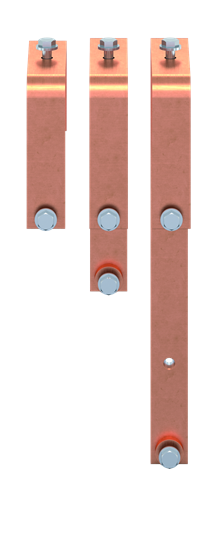 Barre de bus en cuivre 40x10 mm, VBS pour ATS800 3P, barre en cuivre, livraison séparée