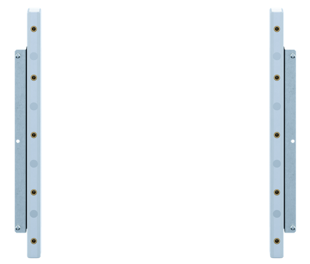 HSS Halterset 185 mm 2-fach links / rechts, 2-3FB Halterset, im Schrank montiert