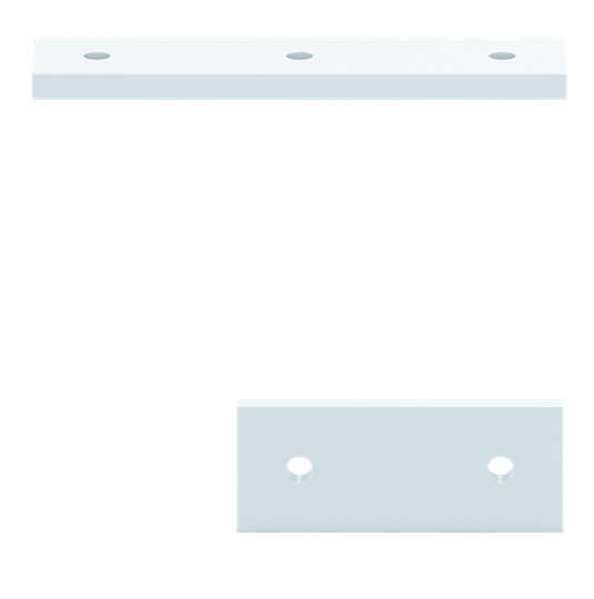 Support VBS L 210 mm, ensemble de supports 2 pièces pour VBS, monté dans le tableau 2CPX044402R9999