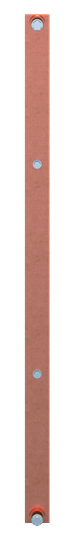 CU-Déviation N 50x10, barre de cuivre, montée dans l'armoire