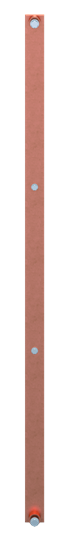 CU-Déviation PE 50x10, barre de cuivre, livraison séparée