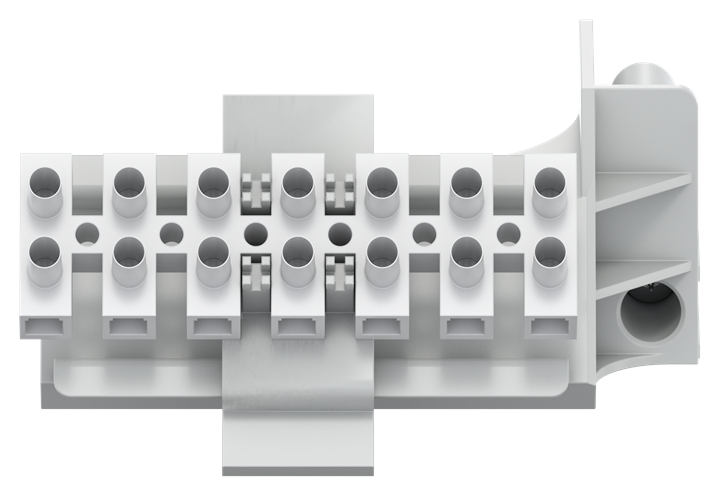 Steuerleitungsklemme 7pol./2 schraubbar mit Halter
