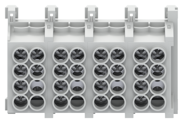 Hauptleitungsabzweigklemme 25 mm² 4pol./4x Klemmstellen, Ausführung C