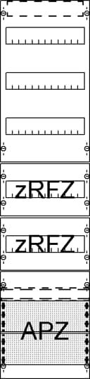 Champ de distribution avec emplacement de compteur en saillie, zRfZ2, 7RE