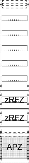 Champ de distribution avec emplacement de compteur en saillie, zRfZ2, 9RE 2CPX054016R9999
