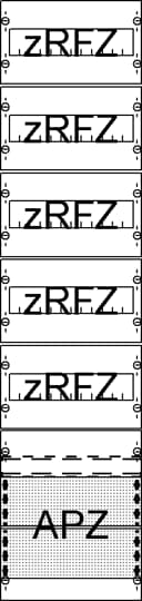 Champ de distribution avec emplacement compteur en saillie, zRfZ5, 7RE