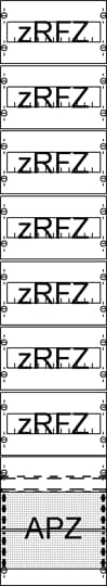 Champ de distribution avec emplacement pour compteur en saillie, zRfZ7, 9RE
