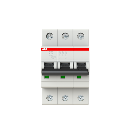 Disjoncteur C-Char., 6 kA, 0.5 A, 3P