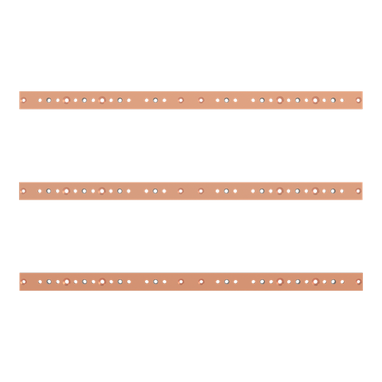 Barre de distribution en cuivre 4FB 50x10, rail en cuivre, livraison à l'unité 2CPX042282R9999