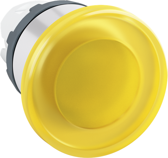 Leuchtpilztaster, gelb, tastend, D=40 mm, Frontring