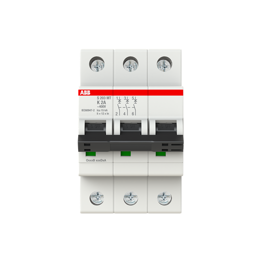 Disjoncteur K-Char., 10kA, 2 A, 3P
