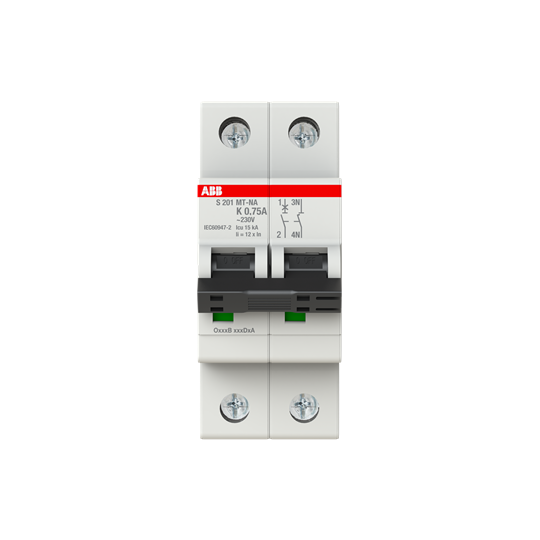 Disjoncteur K-Char., 10kA, 0,75A, 1P, +NA