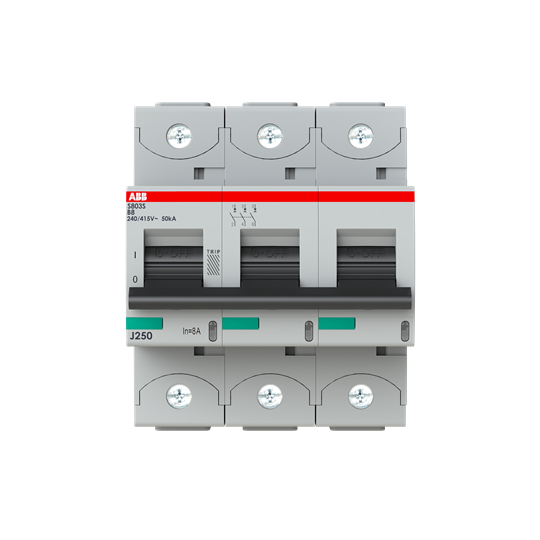 Disjoncteur haute performance 8A, B, 415 V AC=Icu 50kA, 3P