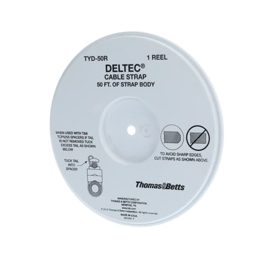 Deltec Kabelbinderspule Acetal 15,24m x 12,7mm, schwarz,