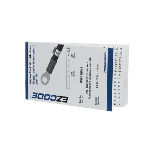 WM0THRU9 Wire marker book EZCode Connectivity & Grounding