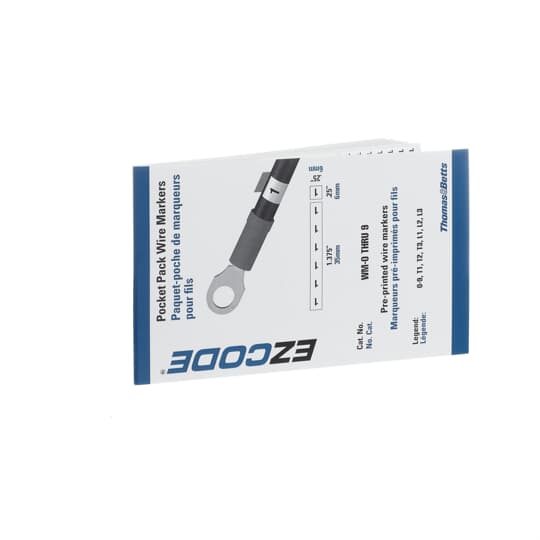 WM0THRU9 Wire marker book EZCode Connectivity & Grounding