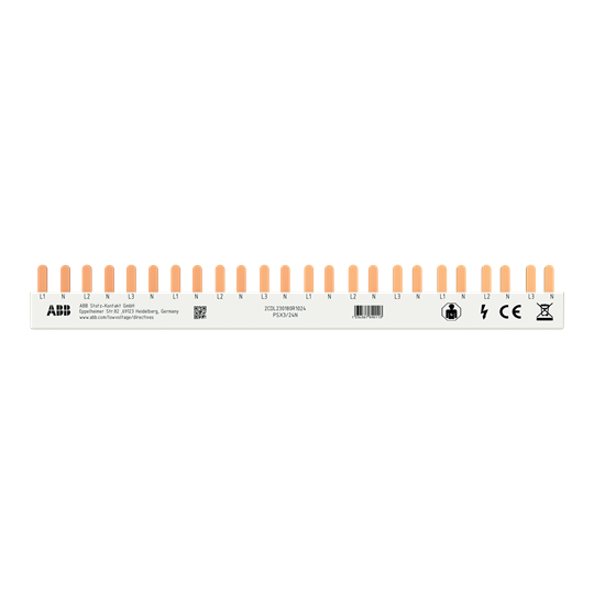 Phasenschiene FlexLine 3P+N, 24Pins, 12 TE, 10qmm L1-N-L2-N-L3-N-L1-…   