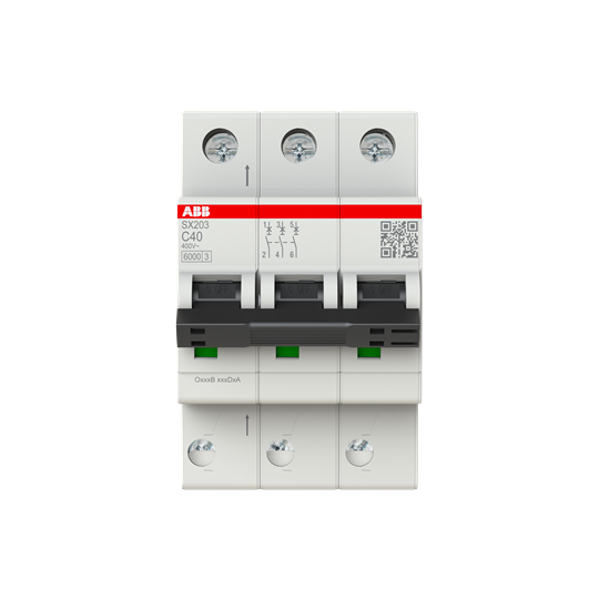 Disjoncteur Flexline C-Char., 6kA, 40A, 3P Technologie Push-in