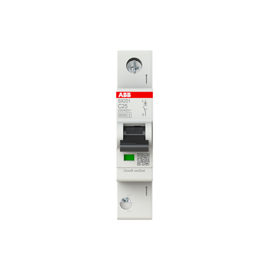 Disjoncteur automatique Flexline C-Char., 6kA, 25A, 1P Technologie Push-in FlexLine