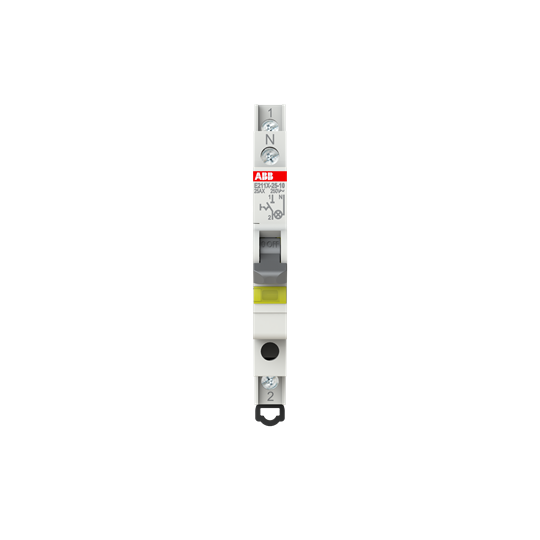 Ausschalter mit gelber LED 230V 25 A, 1 Schließer, 250 V AC