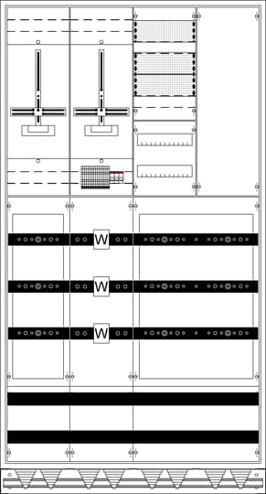 12RE 4FB, Komplettschrank nach VDE-AR-N 4100:2026-04, In 585 A, DPB