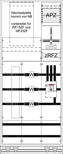 Armoire MuW complète TX312S, Courant nominal In 420 A