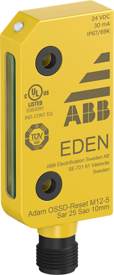 Sensor de segurança,Adam OSSD-RESET M12-5 pinos,Linha EDEN,ABB