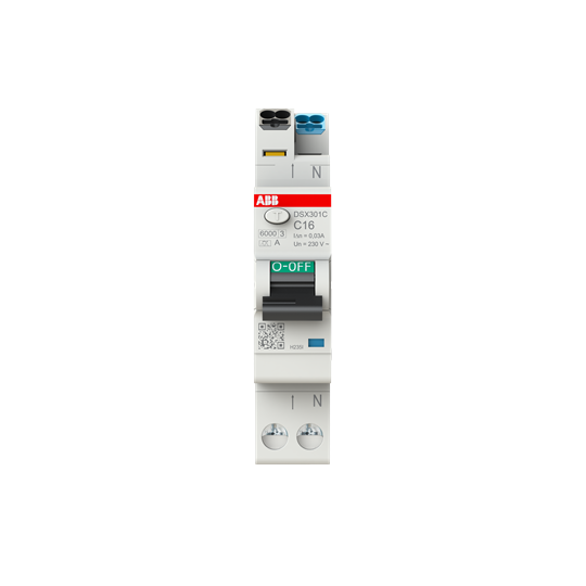 Disjoncteur différentiel/thermique, 1 TE 6kA, 1P+N, Type A, C16, 30mA FlexLine Push-in Grand emballage