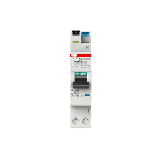 Disjoncteur différentiel, 1 TE 6kA, 1P+N, Type A, B16, 30mA FlexLine Push-in Grand conditionnement