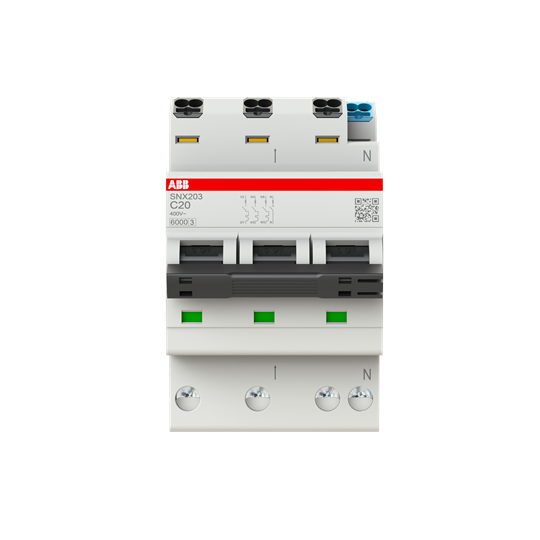Disjoncteur C-Char., 6KA, 3P+N, 20 A Technologie Push-in FlexLine