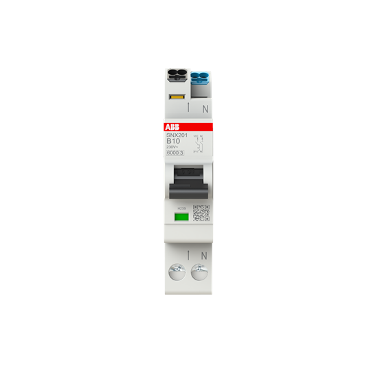 Disjoncteur automatique B-Char., 6KA, 1P+N, 10 A FlexLine Technologie Push-in