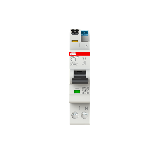 Disjoncteur automatique C-Char., 6KA, 1P+N, 13 A FlexLine Technologie Push-in