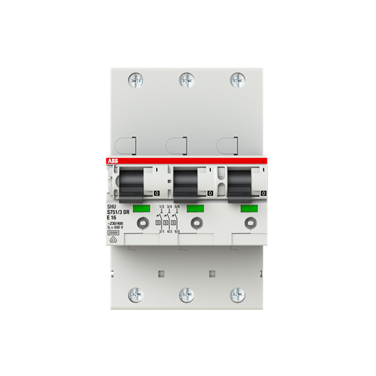 Hauptleitungsschutzschalter SH-Schalter in E-Char., 25kA, 16A, 3x1P