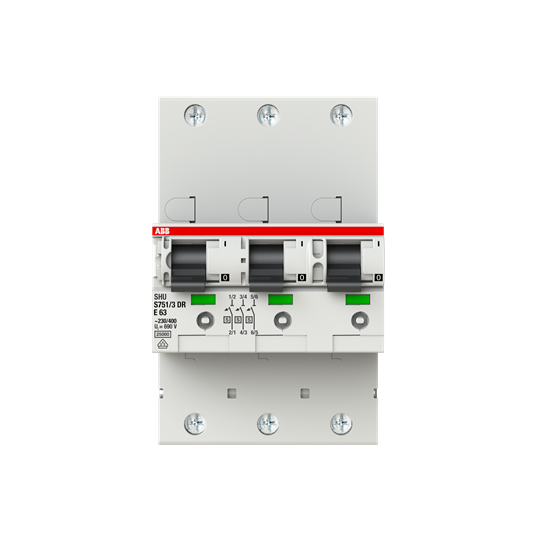 S751/3DR-E 63 sel. Haupt-LS SHU E-Char.,25kA,63A,3x1P  