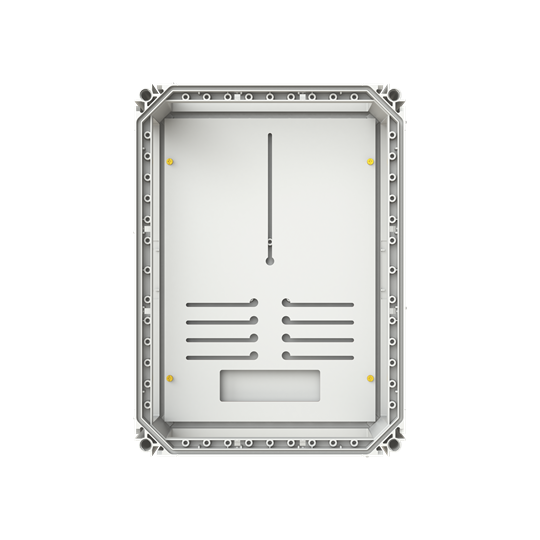 Boîtier de compteur sans couvercle 440x320x130 VMS 43 Partie inférieure avec plaque de support