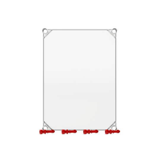 Couvercle transparent 440x320x50mm avec vis rouges