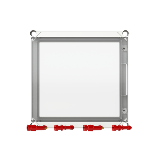 Couvercle pliant 440x320x50mm avec vis rouges
