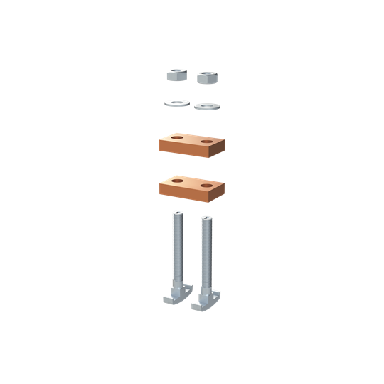 CU-Verbindungslasche 630A für Parallelkupfer 2x20x10mm