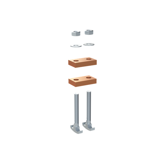 CU-Verbindungslasche 630A für Parallelkupfer 2x20x10mm